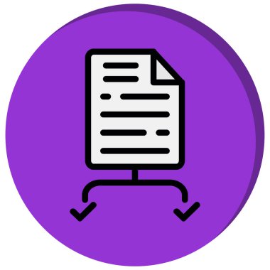 Belge. Web simgesi basit illüstrasyon