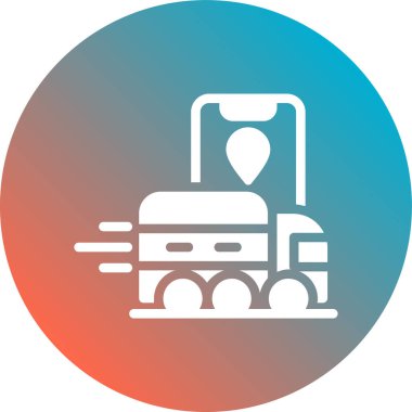 Kamyon simgesinin vektör illüstrasyonu