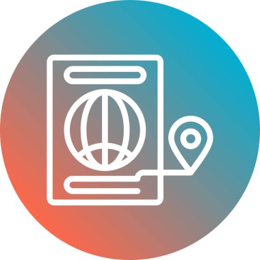 Konumun vektör illüstrasyonu modern simge