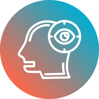 beyin ikonu vektör illüstrasyonu