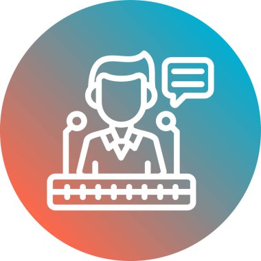 Beyaz arkaplanda müşteri servis vektörü simgesi modern tasarım illüstrasyon vektörü