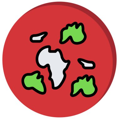 harita dünya düz simgesi