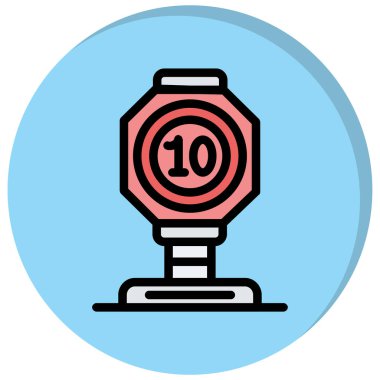 Kronometre simgesi, vektör illüstrasyonu