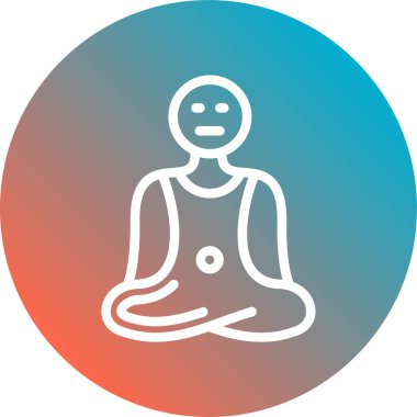 Meditasyon simgesi vektör illüstrasyonu