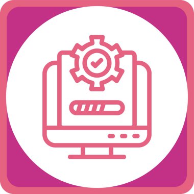 Teçhizat Web simgesi basit illüstrasyon