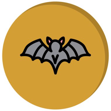 Cadılar Bayramı yarasa simgesi, düz stil