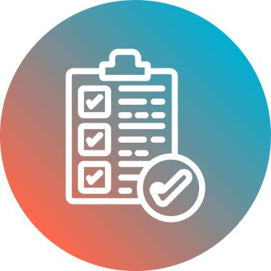 Kontrol listesi simgesi soyut arkaplanda izole edildi