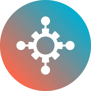 Soyut arkaplanda vites simgesi izole edildi