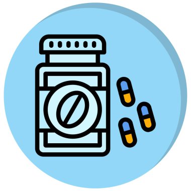 - Uyuşturucu. Web simgesi basit illüstrasyon