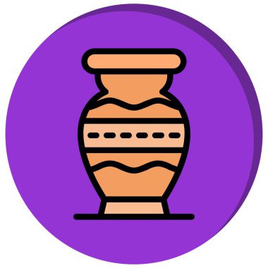 Çömlek simgesi, basit vektör tasarımı
