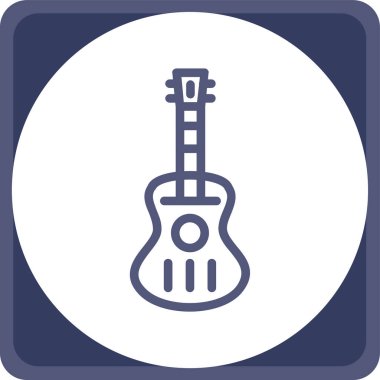 gitar simgesi vektör illüstrasyonu