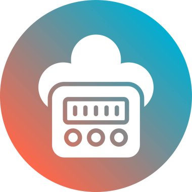 Benzersiz Radyo Vektörü Kabartma Simgesi