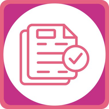 Kontrol listesi. Web simgesi basit illüstrasyon