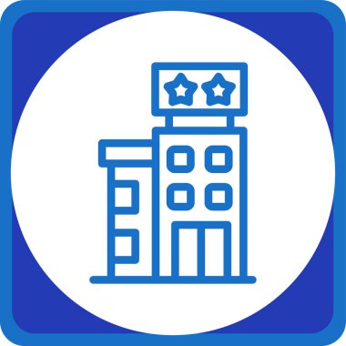 Bina. Web simgesi basit illüstrasyon