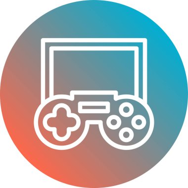 oyun kumandası düz vektör simgesi