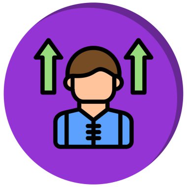 Bir kişi simgesinin vektör illüstrasyonu