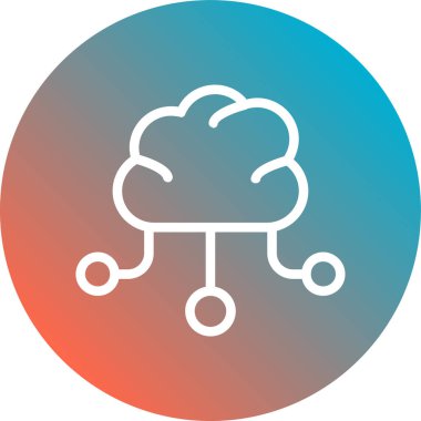 bulut simgesi izole edilmiş vektör soyut