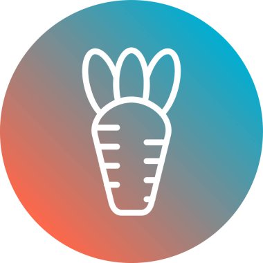 Tavşan simgesinin vektör çizimi