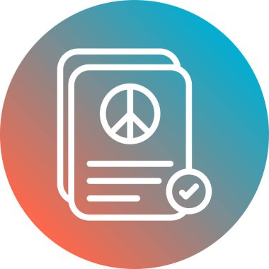 Barış dairesi simgesi, vektör illüstrasyonu