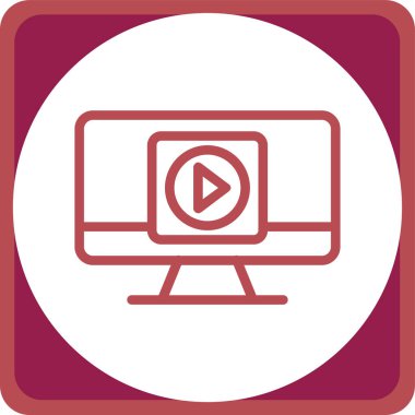 video. Web simgesi basit illüstrasyon