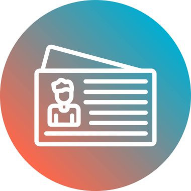 Kimlik kartı simgesi soyut bir grupta izole edildi