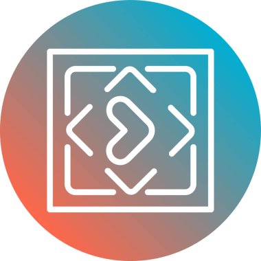 Bir kalbin modern simgesinin vektör çizimi