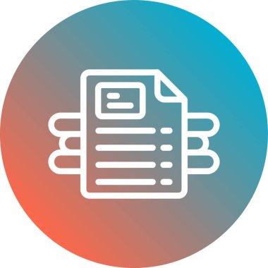 Belge. Web simgesi basit illüstrasyon