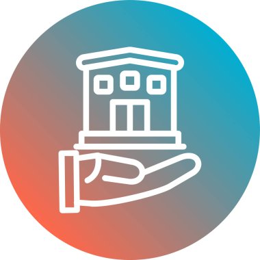 Bina. Web simgesi basit illüstrasyon