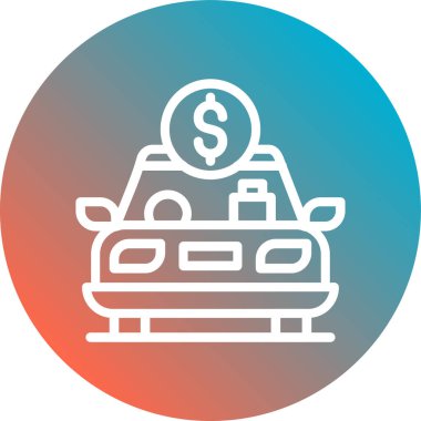 Para simgesinin vektör illüstrasyonu