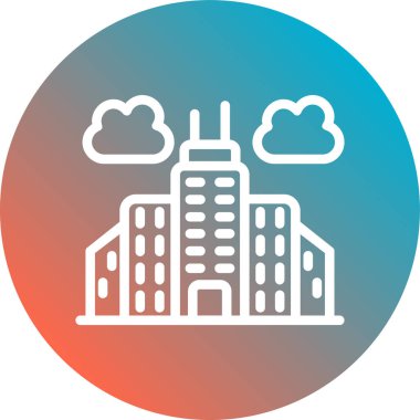 şehir simgesi vektör illüstrasyonu