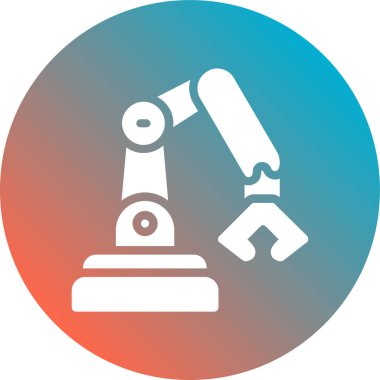 Robotik kol simge vektör çizim