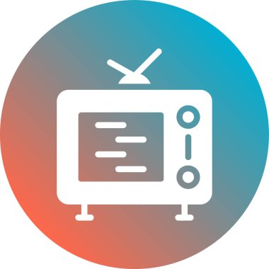 Televizyon. Web simgesi basit illüstrasyon