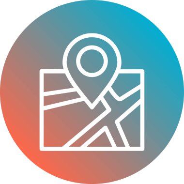 Vektör konumu simge illüstrasyonu