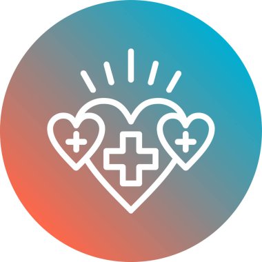 vektör illüstrasyonu, kalp simgesi