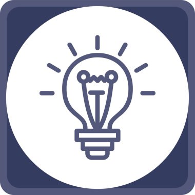 Ampul simgesinin vektör illüstrasyonu