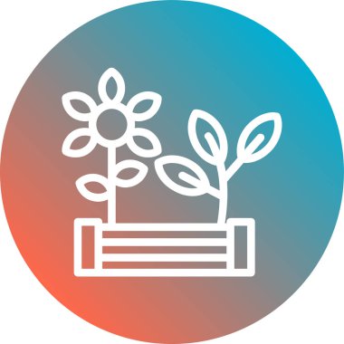 bitki vektörü simgesi modern basit illüstrasyon