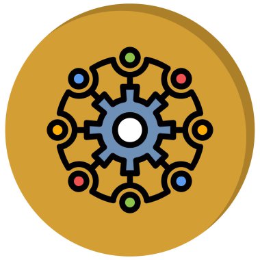 dişli simgesi vektör illüstrasyonu