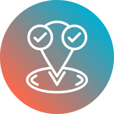 İşaretleme simgesinin vektör illüstrasyonu