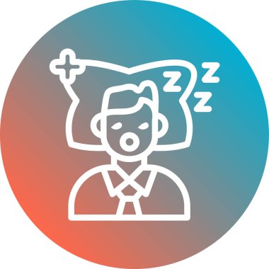 Uyuyan Adam simgesi vektör illüstrasyonu