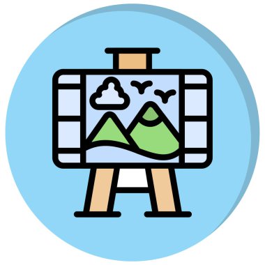 Dağlı dağın bir haritasının vektör simgesi