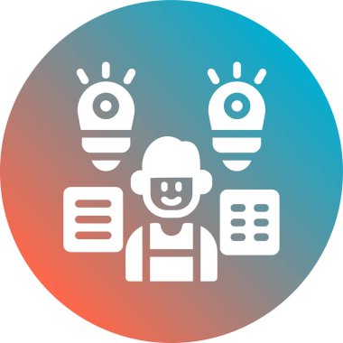 Robot simgesinin vektör illüstrasyonu