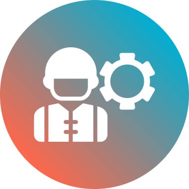 Web ve mobil uygulama tasarımınız için beyaz arkaplanda izole edilmiş mekanik simge vektörü, tesisatçı logosu konsepti