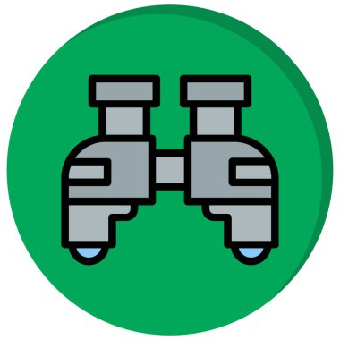 Su borusu simgesi renk ana hatları vektörü