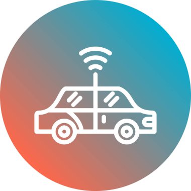 Benzersiz Otomobil Vektörü Kabartma Simgesi