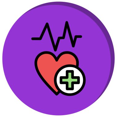 Kalp atışı ikonu. vektör illüstrasyonu