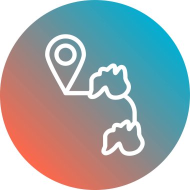 Konum haritasının vektör simgesi, vektör illüstrasyonu, konum haritası, konum kodu, gps, GPS simgesi, harita pin simgesi