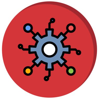 teknoloji simgesi vektör illüstrasyonu