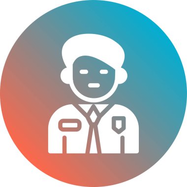 Moda tasarım tarzında avatar simgesi. İzole edilmiş simge arkaplanı. Vektör. İnsan avatar sembolü basit ve modern düz çizim