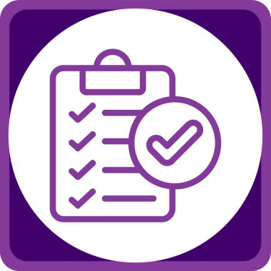 Kontrol listesi simgesi vektör illüstrasyonu