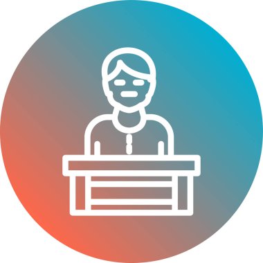 Ofis masasının vektör illüstrasyonu